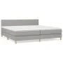 Box spring bed with light gray fabric mattress 200x200 cm by vidaXL, Beds and slatted bases - Ref: Foro24-3140481, Price: 573...