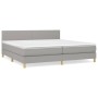 Cama box spring con colchón tela gris claro 200x200 cm de vidaXL, Camas y somieres - Ref: Foro24-3140481, Precio: 575,86 €, D...