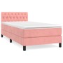 Cama box spring con colchón terciopelo rosa 90x200 cm de vidaXL, Camas y somieres - Ref: Foro24-3141466, Precio: 298,58 €, De...