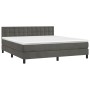 Cama box spring con colchón terciopelo gris oscuro 180x200 cm de vidaXL, Camas y somieres - Ref: Foro24-3141558, Precio: 522,...