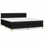 Cama box spring con colchón tela negro 180x200 cm de vidaXL, Camas y somieres - Ref: Foro24-3140875, Precio: 548,38 €, Descue...