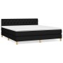 Cama box spring con colchón tela negro 160x200 cm de vidaXL, Camas y somieres - Ref: Foro24-3140867, Precio: 519,59 €, Descue...
