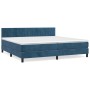 Cama box spring con colchón terciopelo azul oscuro 200x200 cm de vidaXL, Camas y somieres - Ref: Foro24-3141447, Precio: 571,...
