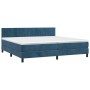 Cama box spring con colchón terciopelo azul oscuro 200x200 cm de vidaXL, Camas y somieres - Ref: Foro24-3141447, Precio: 571,...