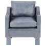 Sillón de cuero auténtico gris de vidaXL, Sillones - Ref: Foro24-286957, Precio: 149,14 €, Descuento: %