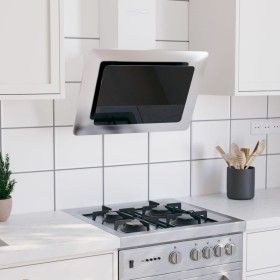 Campana extractora acero inox y vidrio templado plateado 60 cm de vidaXL, Extractores - Ref: Foro24-51661, Precio: 172,53 €, ...