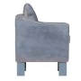 Sillón de cuero auténtico gris de vidaXL, Sillones - Ref: Foro24-286957, Precio: 149,14 €, Descuento: %