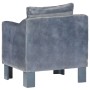 Sillón de cuero auténtico gris de vidaXL, Sillones - Ref: Foro24-286957, Precio: 149,14 €, Descuento: %