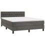 Cama box spring con colchón terciopelo gris oscuro 140x200 cm de vidaXL, Camas y somieres - Ref: Foro24-3141486, Precio: 443,...