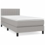 Cama box spring con colchón tela gris claro 100x200 cm de vidaXL, Camas y somieres - Ref: Foro24-3140193, Precio: 319,86 €, D...