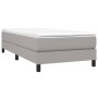 Cama box spring con colchón tela gris claro 90x200 cm de vidaXL, Camas y somieres - Ref: Foro24-3144045, Precio: 267,54 €, De...