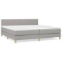 Cama box spring con colchón tela gris claro 200x200 cm de vidaXL, Camas y somieres - Ref: Foro24-3140561, Precio: 557,12 €, D...
