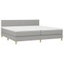 Cama box spring con colchón tela gris claro 200x200 cm de vidaXL, Camas y somieres - Ref: Foro24-3140561, Precio: 557,12 €, D...