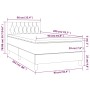 Cama box spring con colchón terciopelo gris oscuro 90x200 cm de vidaXL, Camas y somieres - Ref: Foro24-3141462, Precio: 301,1...