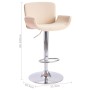 Taburete de cocina cuero sintético color crema de vidaXL, Taburetes de cocina - Ref: Foro24-287377, Precio: 148,84 €, Descuen...