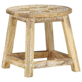Taburete pintado a mano madera maciza de mango 38x38x35 cm de vidaXL, Taburetes de cocina - Ref: Foro24-287445, Precio: 72,16...