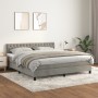 Cama box spring con colchón terciopelo gris claro 180x200 cm de vidaXL, Camas y somieres - Ref: Foro24-3141497, Precio: 534,1...