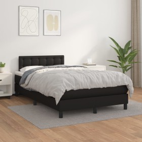 Cama box spring con colchón cuero sintético negro 120x200 cm de vidaXL, Camas y somieres - Ref: Foro24-3141113, Precio: 379,9...