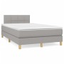 Cama box spring con colchón tela gris claro 120x200 cm de vidaXL, Camas y somieres - Ref: Foro24-3140601, Precio: 387,78 €, D...