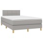 Cama box spring con colchón tela gris claro 120x200 cm de vidaXL, Camas y somieres - Ref: Foro24-3140601, Precio: 387,78 €, D...
