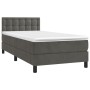 Cama box spring con colchón terciopelo gris oscuro 90x200 cm de vidaXL, Camas y somieres - Ref: Foro24-3141522, Precio: 294,8...