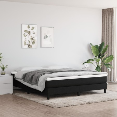 Cama box spring con colchón tela negro 180x200 cm de vidaXL, Camas y somieres - Ref: Foro24-3144095, Precio: 503,88 €, Descue...
