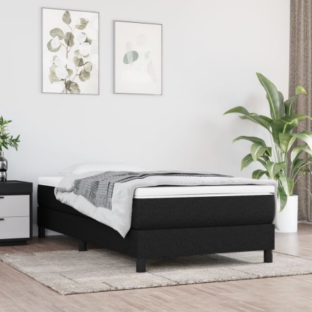 Cama box spring con colchón tela negro 90x200 cm de vidaXL, Camas y somieres - Ref: Foro24-3144047, Precio: 262,34 €, Descuen...