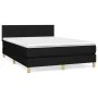 Box spring bed with black fabric mattress 140x190 cm by vidaXL, Beds and slatted bases - Ref: Foro24-3140611, Price: 464,97 €...