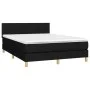 Box spring bed with black fabric mattress 140x190 cm by vidaXL, Beds and slatted bases - Ref: Foro24-3140611, Price: 464,97 €...