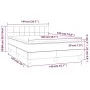 Box spring bed with black fabric mattress 140x190 cm by vidaXL, Beds and slatted bases - Ref: Foro24-3140611, Price: 464,97 €...