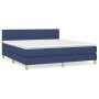 Cama box spring con colchón tela azul 160x200 cm de vidaXL, Camas y somieres - Ref: Foro24-3140631, Precio: 477,80 €, Descuen...