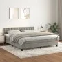Box spring bed with light gray velvet mattress 180x200 cm by vidaXL, Beds and slatted bases - Ref: Foro24-3141557, Price: 507...