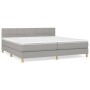 Cama box spring con colchón tela gris claro 200x200 cm de vidaXL, Camas y somieres - Ref: Foro24-3140641, Precio: 576,93 €, D...