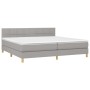 Cama box spring con colchón tela gris claro 200x200 cm de vidaXL, Camas y somieres - Ref: Foro24-3140641, Precio: 576,93 €, D...