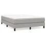 Box spring bed with light gray fabric mattress 140x200 cm by vidaXL, Beds and slatted bases - Ref: Foro24-3144077, Price: 386...