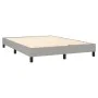 Box spring bed with light gray fabric mattress 140x200 cm by vidaXL, Beds and slatted bases - Ref: Foro24-3144077, Price: 386...