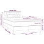 Cama box spring con colchón tela gris oscuro 120x200 cm de vidaXL, Camas y somieres - Ref: Foro24-3140282, Precio: 408,71 €, ...