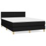 Cama box spring con colchón tela negro 140x190 cm de vidaXL, Camas y somieres - Ref: Foro24-3140691, Precio: 466,02 €, Descue...