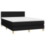 Cama box spring con colchón tela negro 140x190 cm de vidaXL, Camas y somieres - Ref: Foro24-3140691, Precio: 466,02 €, Descue...