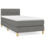 Cama box spring con colchón tela gris oscuro 80x200 cm de vidaXL, Camas y somieres - Ref: Foro24-3140810, Precio: 275,81 €, D...