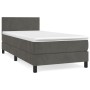 Cama box spring con colchón terciopelo gris oscuro 90x190 cm de vidaXL, Camas y somieres - Ref: Foro24-3141156, Precio: 290,0...