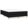 Cama box spring con colchón tela negro 140x200 cm de vidaXL, Camas y somieres - Ref: Foro24-3144177, Precio: 408,70 €, Descue...