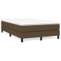 Cama box spring con colchón tela marrón oscuro 120x200 cm de vidaXL, Camas y somieres - Ref: Foro24-3144064, Precio: 340,22 €...
