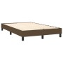 Cama box spring con colchón tela marrón oscuro 120x200 cm de vidaXL, Camas y somieres - Ref: Foro24-3144064, Precio: 340,22 €...