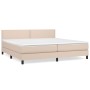 Cama box spring con colchón cuero sintético capuchino 200x200cm de vidaXL, Camas y somieres - Ref: Foro24-3141088, Precio: 57...