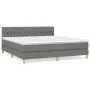 Box spring bed with dark gray fabric mattress 180x200 cm by vidaXL, Beds and slatted bases - Ref: Foro24-3140874, Price: 597,...