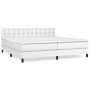 Cama box spring con colchón cuero sintético blanco 200x200 cm de vidaXL, Camas y somieres - Ref: Foro24-3141144, Precio: 592,...