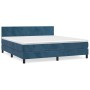 Cama box spring con colchón terciopelo azul oscuro 180x200 cm de vidaXL, Camas y somieres - Ref: Foro24-3141201, Precio: 551,...