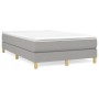 Cama box spring con colchón tela gris claro 120x200 cm de vidaXL, Camas y somieres - Ref: Foro24-3144159, Precio: 350,65 €, D...