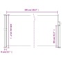 Toldo lateral retráctil blanco 120x500 cm en Sombrillas | Comprar online en Foru.es